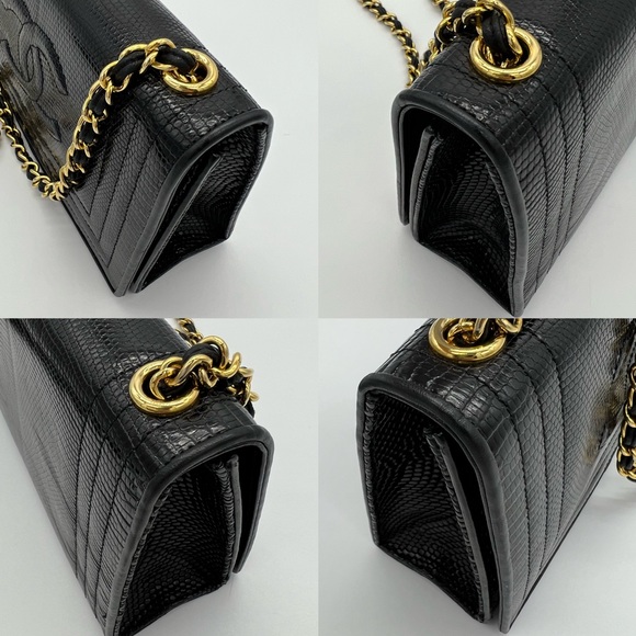 ❌SOLD❌Authentic Chanel vintage Lizard skin flap chain bag - Picture 7 of 17